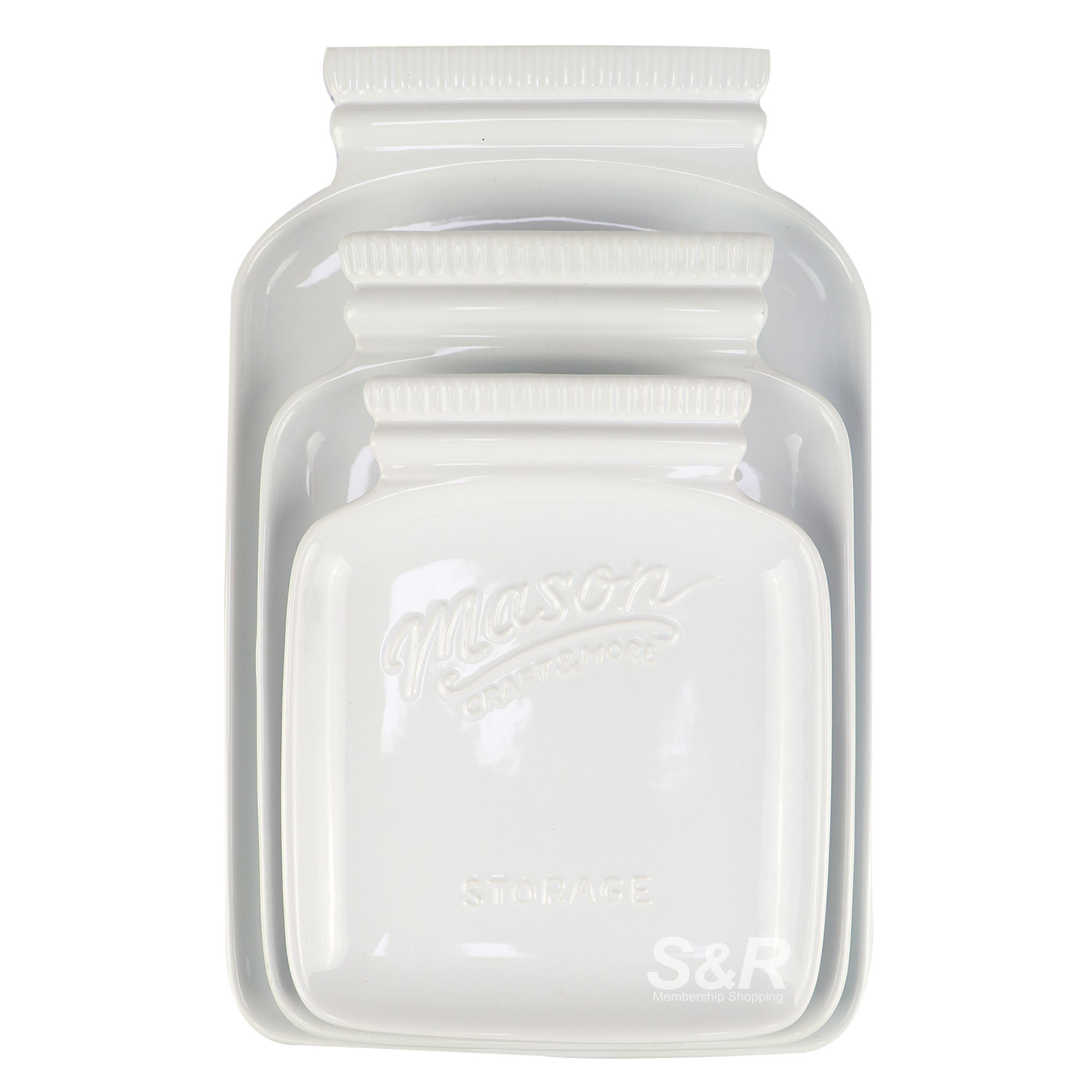 Mason 3-Piece Jar-Shaped Platter 1 set